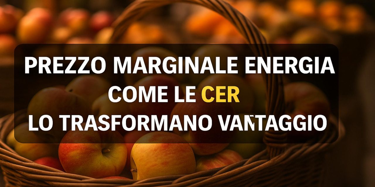 Prezzo marginale energia: perché è utile e come le CER lo trasformano in vantaggio